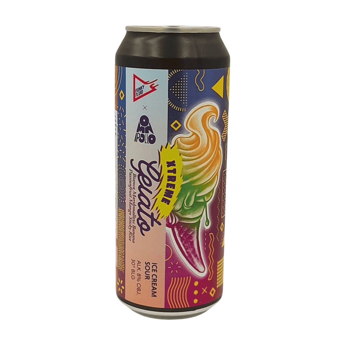Funky Fluid X Omnipollo Gelato XTREME | Bianca Marshmallow Banana Passionfruit Mango Sticky Rice Ice Cream Sour Webshop Online Verdins Bierwinkel Rotterdam