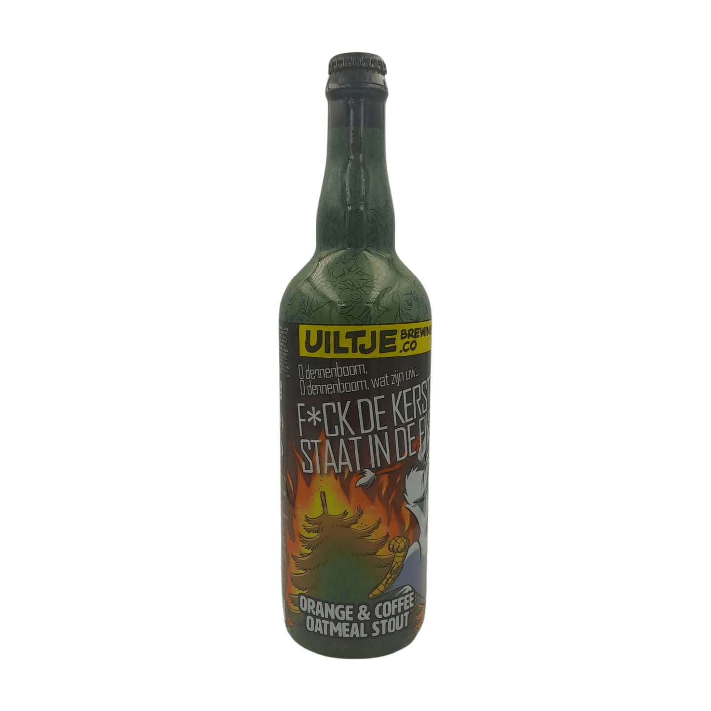 Uiltje F*ck de kerstboom staat in de fik!!! | Orange Coffee Oatmeal Stout 75CL Webshop Online Verdins Bierwinkel Rotterdam